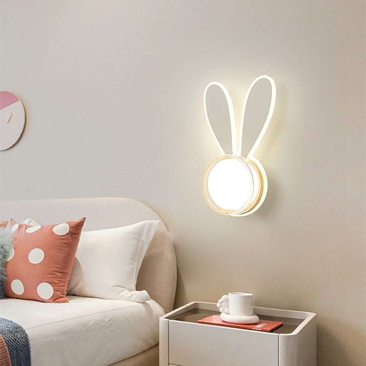 Modern Minimalist Kids Wall Sconce Lamp, Iron Acrylic Rabbit Dolphin LED Light, Bedroom Decor, Nursery Lighting, Children's Room Wall Fixture, Stylish Illumination for Kids Spaces, Eco-Friendly Energy Efficient, Cute Animal Design for Playroom Decor