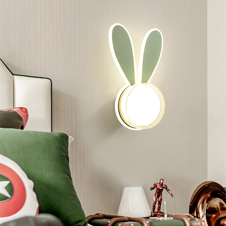 Modern Minimalist Kids Wall Sconce Lamp, Iron Acrylic Rabbit Dolphin LED Light, Bedroom Decor, Nursery Lighting, Children's Room Wall Fixture, Stylish Illumination for Kids Spaces, Eco-Friendly Energy Efficient, Cute Animal Design for Playroom Decor