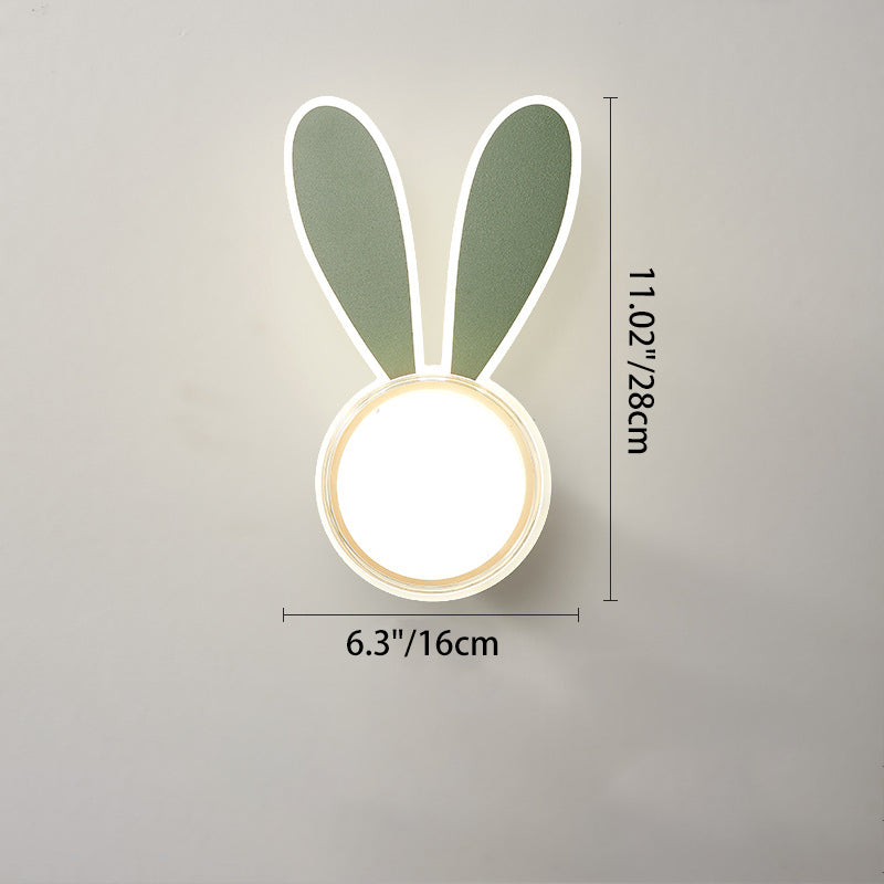 Modern Minimalist Kids Wall Sconce Lamp, Iron Acrylic Rabbit Dolphin LED Light, Bedroom Decor, Nursery Lighting, Children's Room Wall Fixture, Stylish Illumination for Kids Spaces, Eco-Friendly Energy Efficient, Cute Animal Design for Playroom Decor