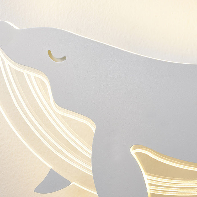 Modern Minimalist Kids Wall Sconce Lamp, Iron Acrylic Rabbit Dolphin LED Light, Bedroom Decor, Nursery Lighting, Children's Room Wall Fixture, Stylish Illumination for Kids Spaces, Eco-Friendly Energy Efficient, Cute Animal Design for Playroom Decor