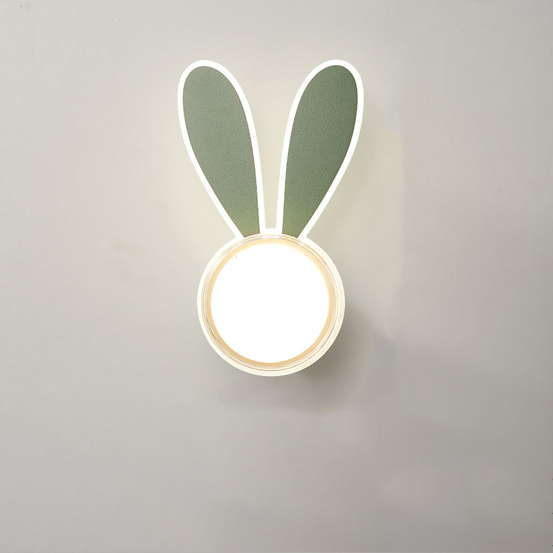 Modern Minimalist Kids Wall Sconce Lamp, Iron Acrylic Rabbit Dolphin LED Light, Bedroom Decor, Nursery Lighting, Children's Room Wall Fixture, Stylish Illumination for Kids Spaces, Eco-Friendly Energy Efficient, Cute Animal Design for Playroom Decor