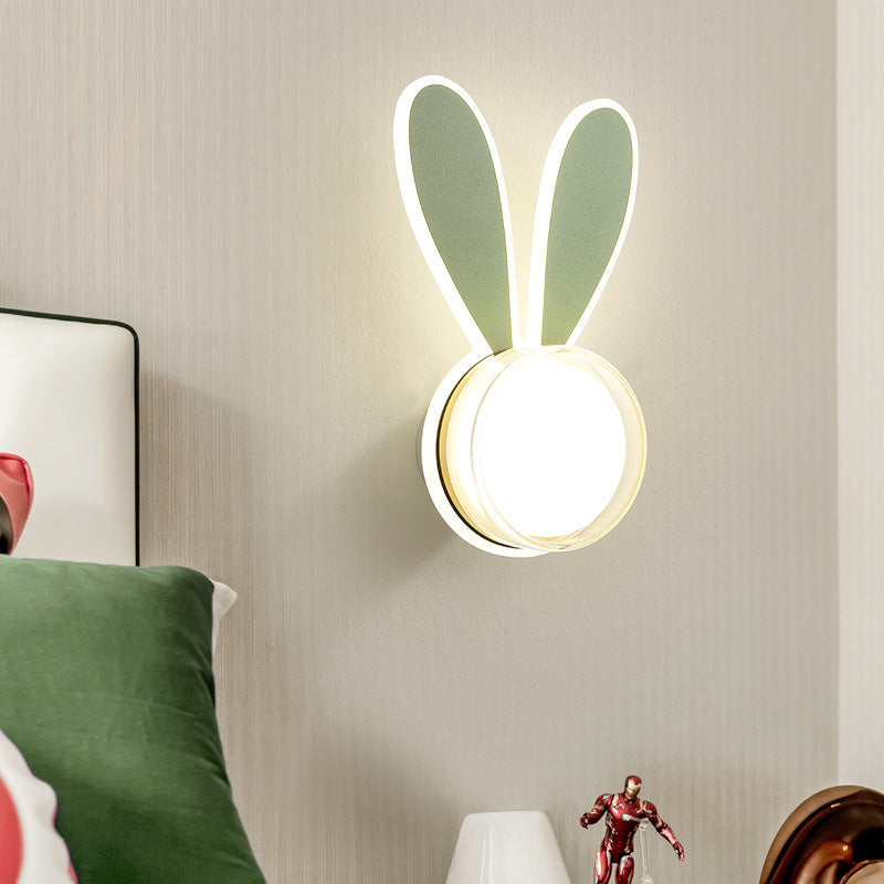 Modern Minimalist Kids Wall Sconce Lamp, Iron Acrylic Rabbit Dolphin LED Light, Bedroom Decor, Nursery Lighting, Children's Room Wall Fixture, Stylish Illumination for Kids Spaces, Eco-Friendly Energy Efficient, Cute Animal Design for Playroom Decor