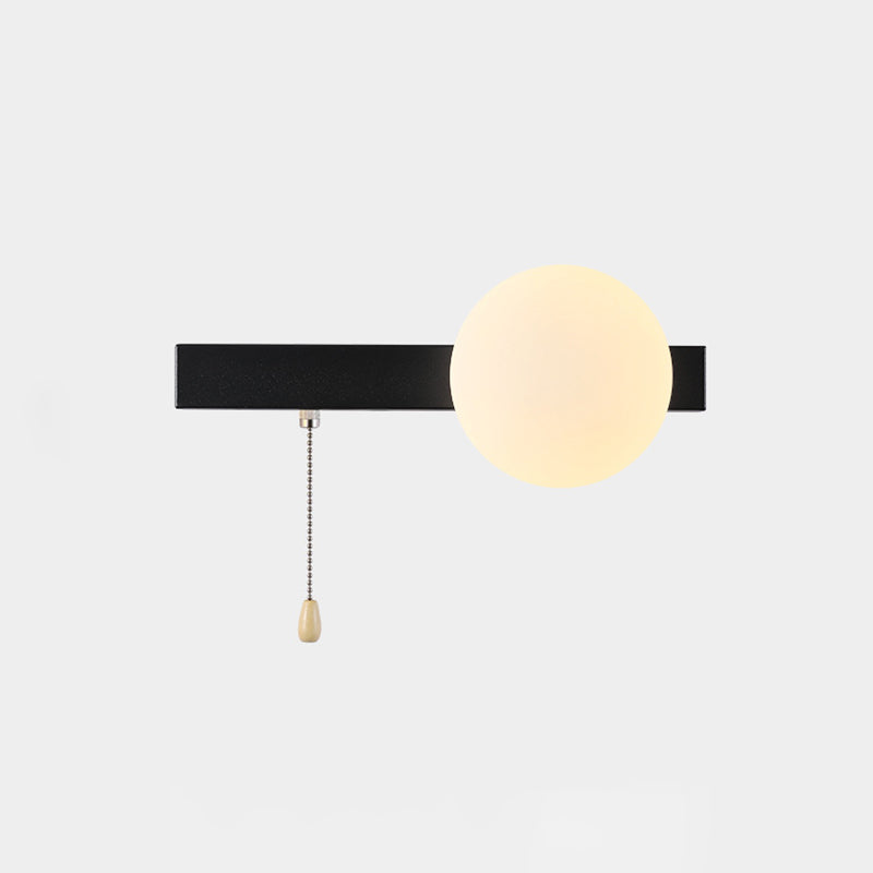 Modern Simplicity Geometry Iron Glass Wall Sconce Lamp for Bedroom