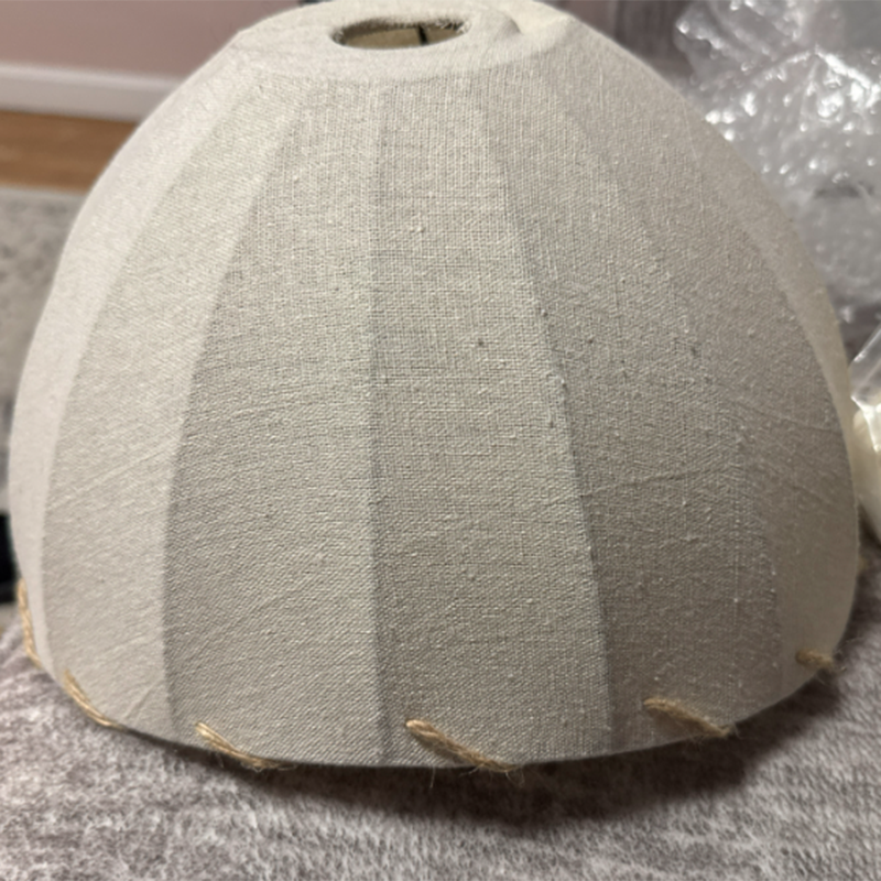 Traditional Vintage Round Hat Floor Lamp - Iron Fabric 1-Light for Living Room