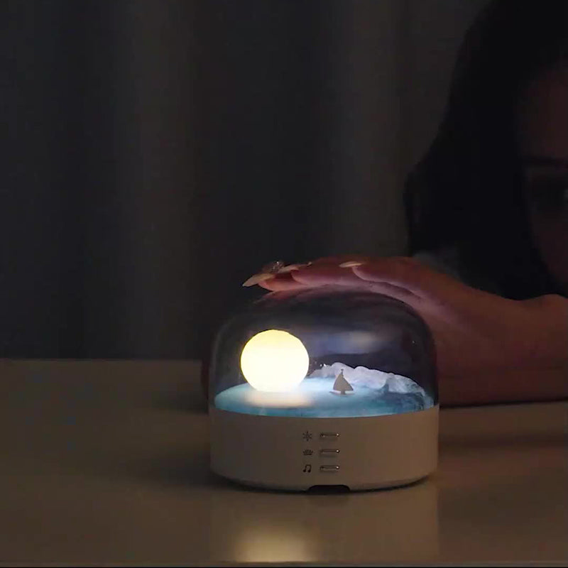 Contemporary Bluetooth LED Kids Night Light Round ABS PC PVC USB Rechargeable Bedroom Lamp Soft Glow Color Changing Touch Control Eye-Caring Nightlight for Children's Room Decorative