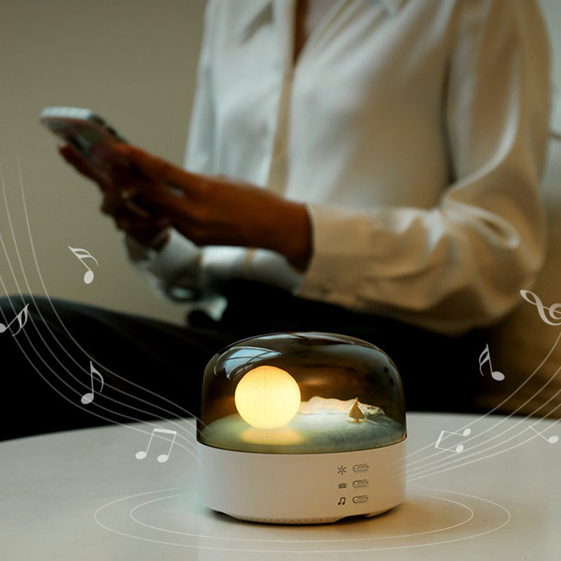 Contemporary Bluetooth LED Kids Night Light Round ABS PC PVC USB Rechargeable Bedroom Lamp Soft Glow Color Changing Touch Control Eye-Caring Nightlight for Children's Room Decorative
