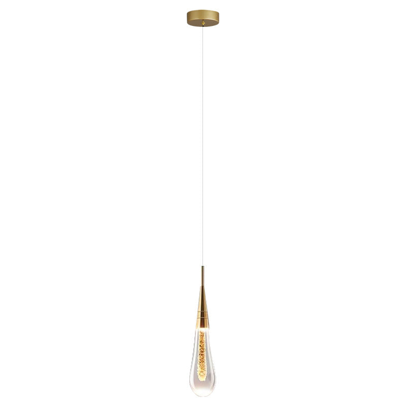 Contemporary Droplet Aluminum Iron Glass LED Chandelier for Dining Room Design