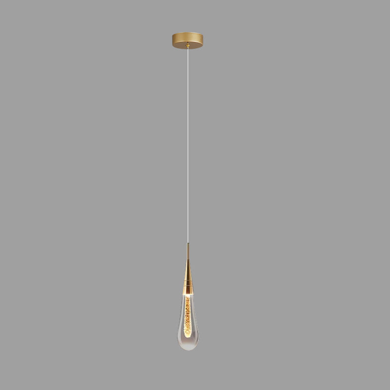 Contemporary Droplet Aluminum Iron Glass LED Chandelier for Dining Room Design
