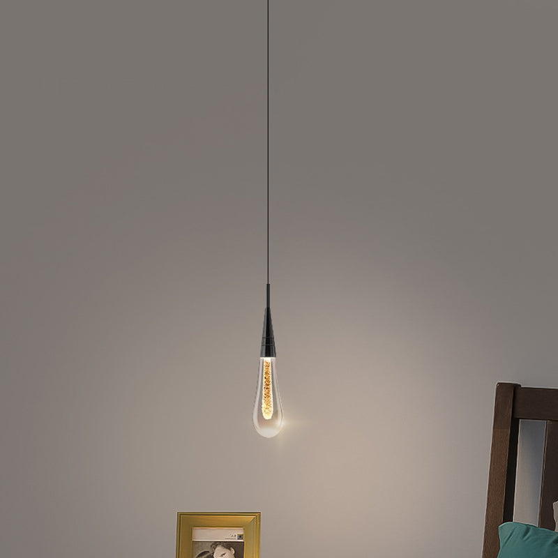 Contemporary Droplet Aluminum Iron Glass LED Chandelier for Dining Room Design