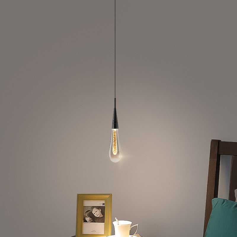 Contemporary Droplet Aluminum Iron Glass LED Chandelier for Dining Room Design