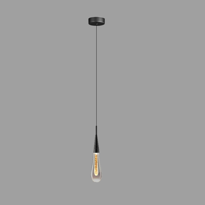 Contemporary Droplet Aluminum Iron Glass LED Chandelier for Dining Room Design