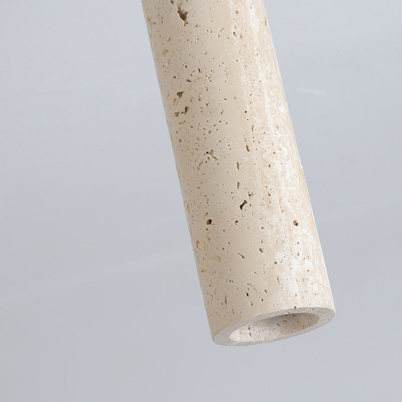 Modern Minimalist Yellow Travertine Iron Flush Mount Ceiling Light - 1-Light Entryway Fixture