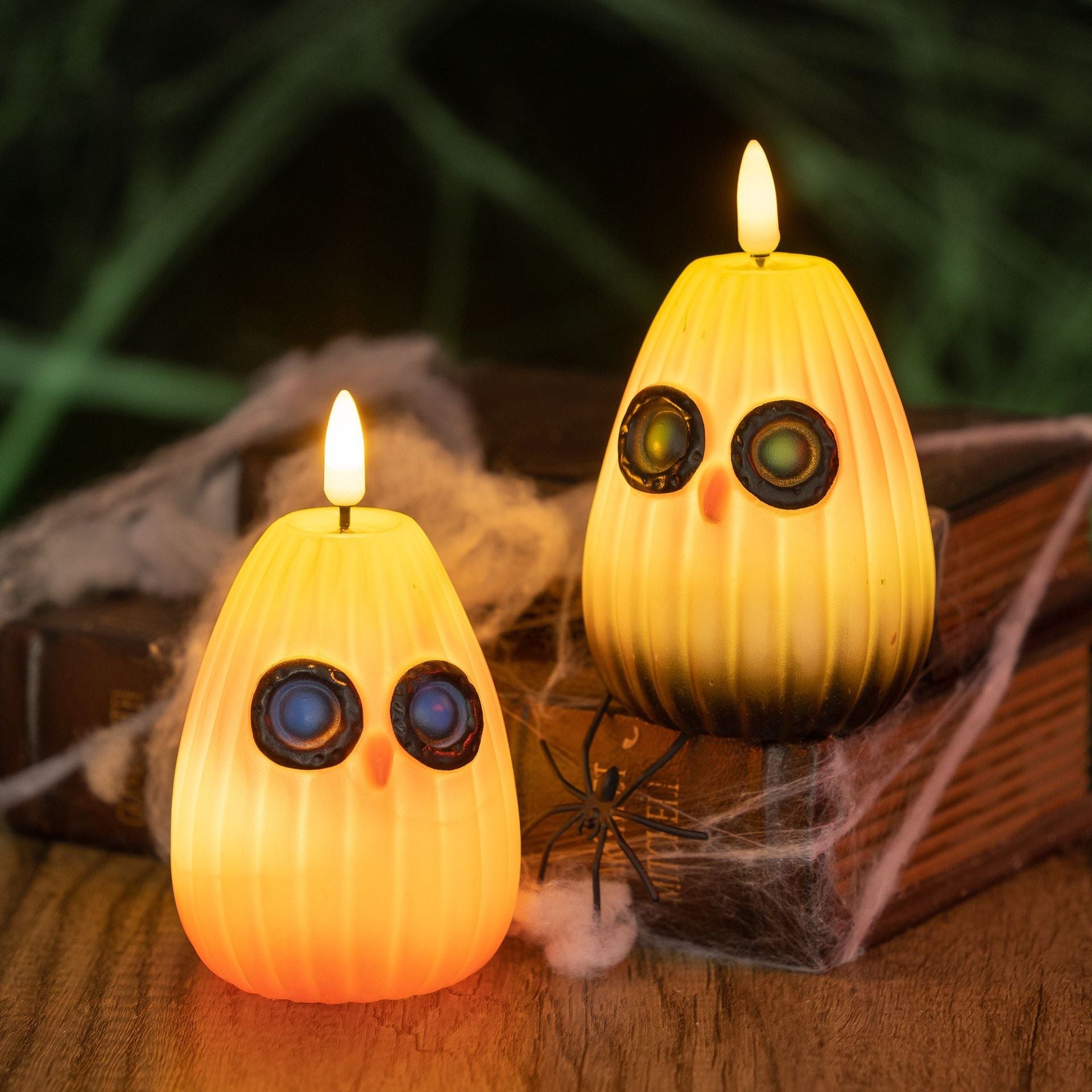 Contemporary Creative Halloween Owl PVC LED Kids Decorative Night Light for Bedroom, Adorable Nightlight for Children, Battery Operated Owl Lamp, Cute Bedroom Decor, Fun Halloween Themed Light, Kid-Friendly Night Light, Color Changing LED Owl Night Light,