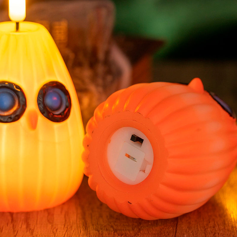 Contemporary Creative Halloween Owl PVC LED Kids Decorative Night Light for Bedroom, Adorable Nightlight for Children, Battery Operated Owl Lamp, Cute Bedroom Decor, Fun Halloween Themed Light, Kid-Friendly Night Light, Color Changing LED Owl Night Light,