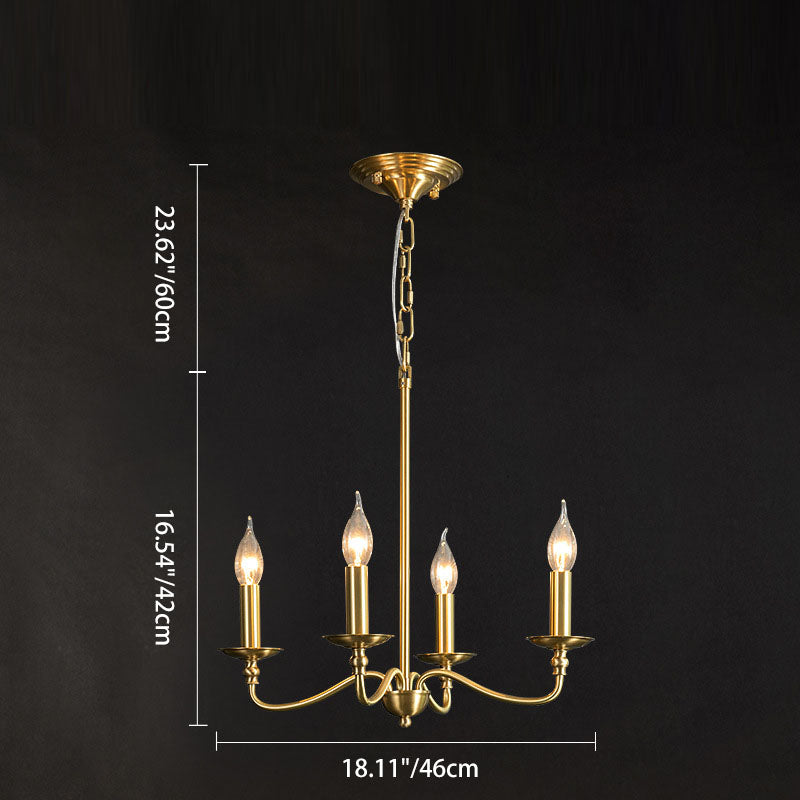 Contemporary Copper Glass Chandelier - 4/6/8 Light Living Room Fixture