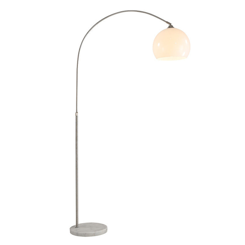Modern Minimalist Marble Acrylic Stainless Steel Fishing Floor Lamp 1-Light