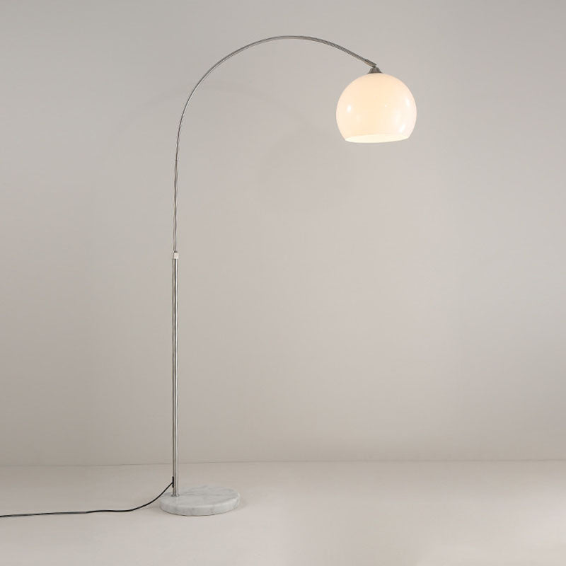 Modern Minimalist Marble Acrylic Stainless Steel Fishing Floor Lamp 1-Light