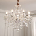 Contemporary Luxury Metal Crystal Round Chandelier - 6/8/10 Light Design for Living Room