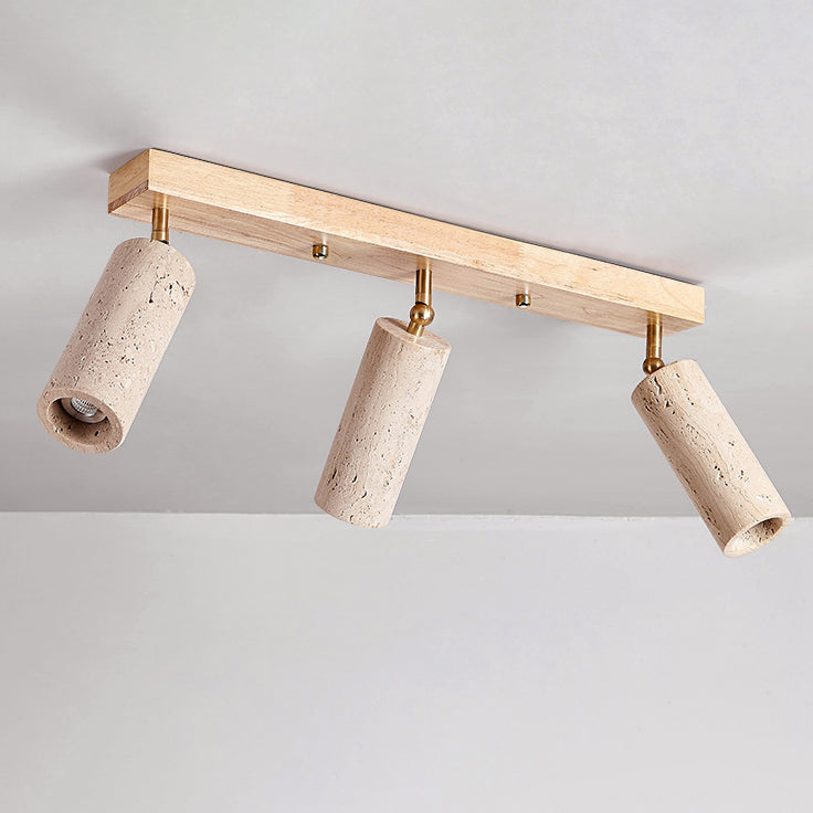 Contemporary Scandinavian Travertine Wood Iron 3-Light Semi-Flush Mount Ceiling Light 

Elevate your living room with this stylish semi-flush mount ceiling light. Featuring a sleek Scandinavian design, this fixture combines travertine, wood, and iron for