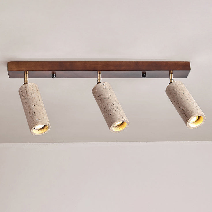 Contemporary Scandinavian Travertine Wood Iron 3-Light Semi-Flush Mount Ceiling Light 

Elevate your living room with this stylish semi-flush mount ceiling light. Featuring a sleek Scandinavian design, this fixture combines travertine, wood, and iron for