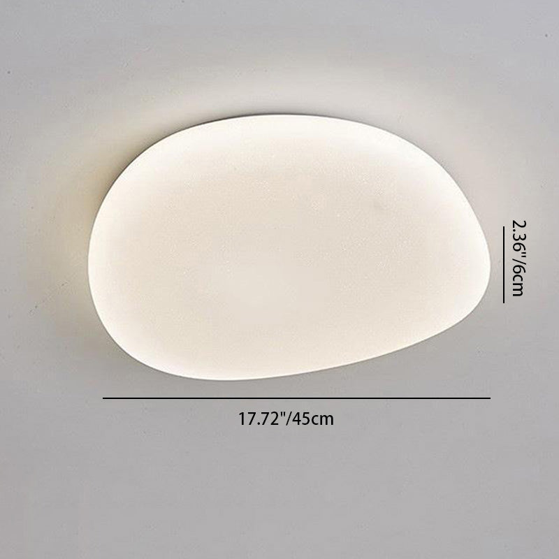 Modern Minimalist Pebble Shape LED Flush Mount Ceiling Light for Bedroom
