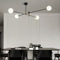 Scandinavian Magic Bean Chandelier - 4/6/8 Light Orb Glass Iron for Living Room