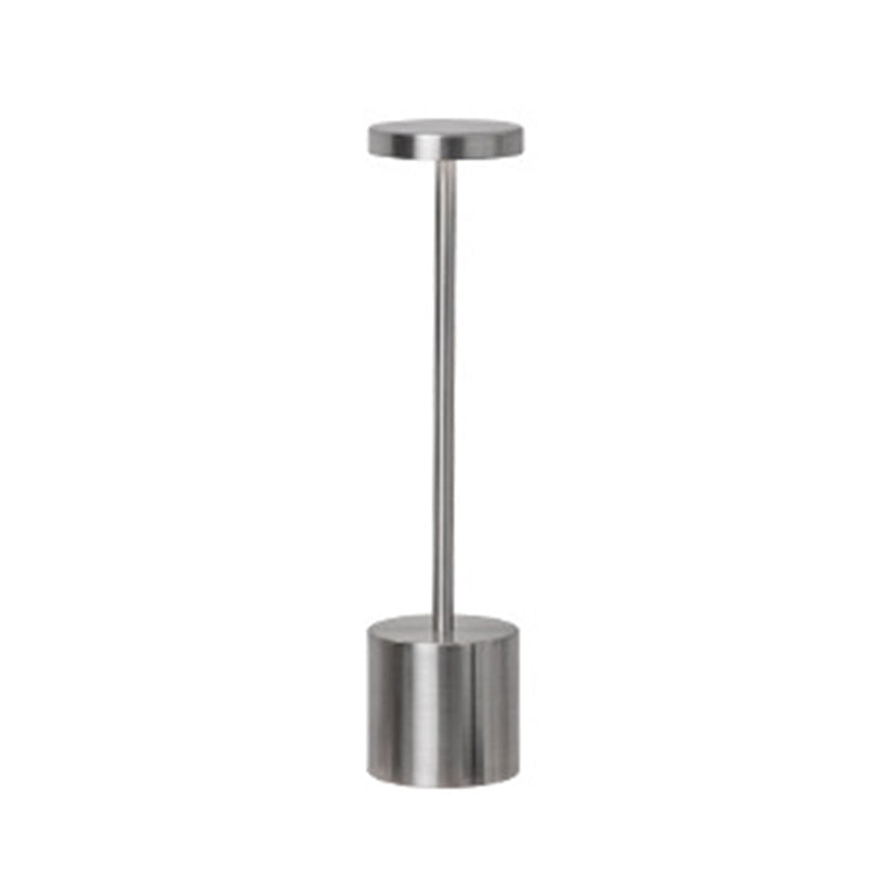 Modern Minimalist Round Cylinder Metal LED Table Lamp for Living Room, Stylish Desk Lighting, Contemporary Home Decor, Sleek Design, Energy-Efficient Light Fixture, Adjustable Brightness, Soft Warm Glow, Perfect for Bedroom or Office, Modern Lighting Solu