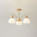 Traditional Japanese Bowl Branch Glass Iron Semi-Flush Mount Ceiling Light - 3/5/8 Light Design for Bedroom