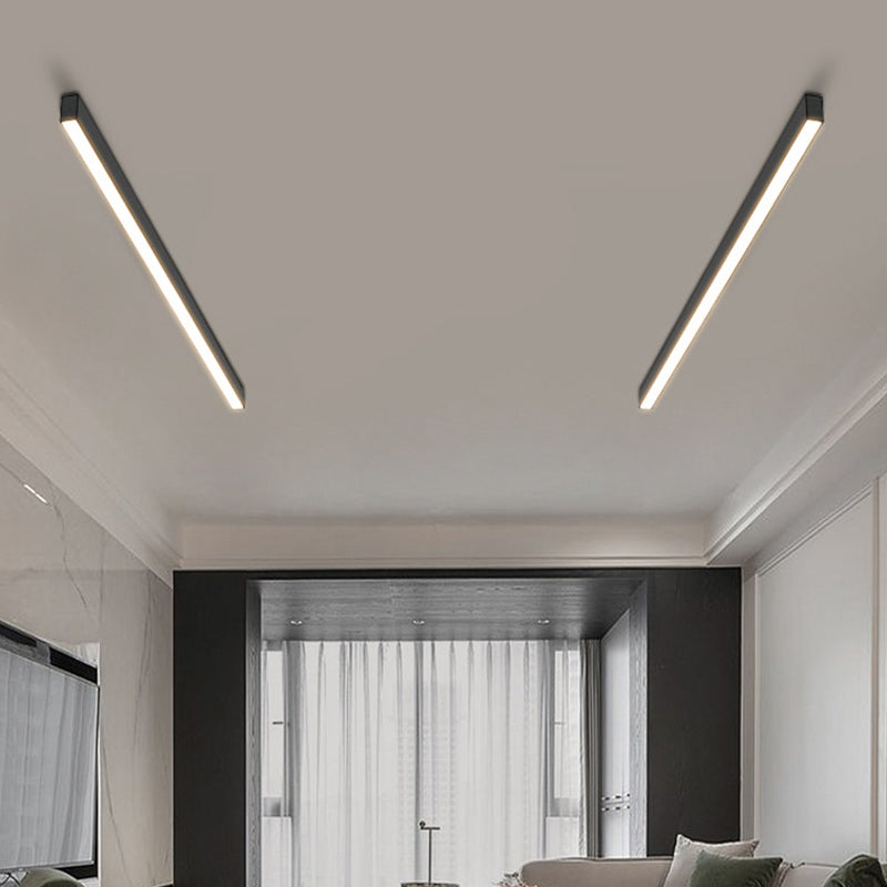 Modern Minimalist Acrylic Aluminum LED Flush Mount Light for Living Room