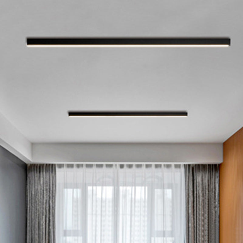 Modern Minimalist Acrylic Aluminum LED Flush Mount Light for Living Room