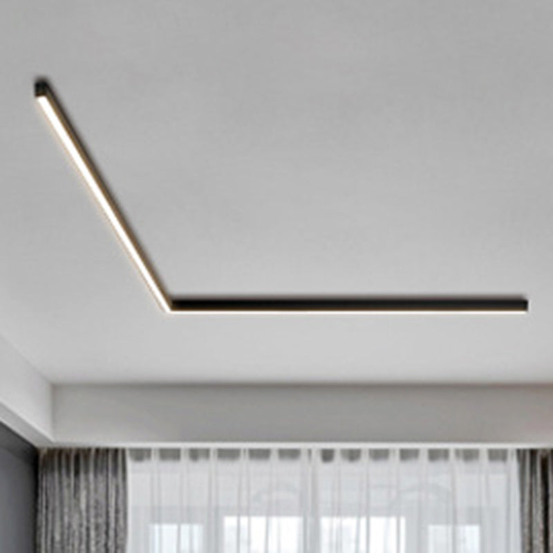 Modern Minimalist Acrylic Aluminum LED Flush Mount Light for Living Room