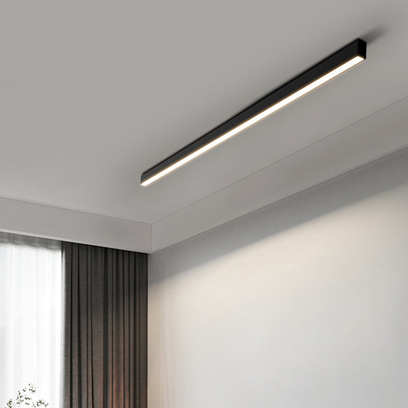 Modern Minimalist Acrylic Aluminum LED Flush Mount Light for Living Room