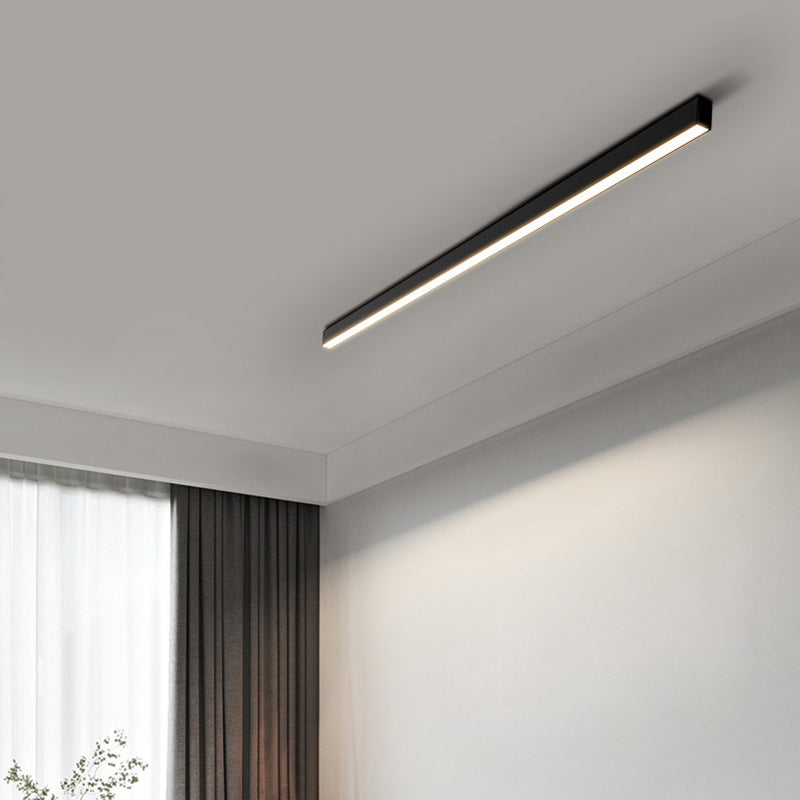 Modern Minimalist Acrylic Aluminum LED Flush Mount Light for Living Room