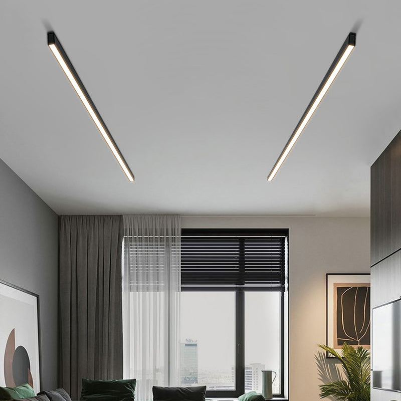 Modern Minimalist Acrylic Aluminum LED Flush Mount Light for Living Room