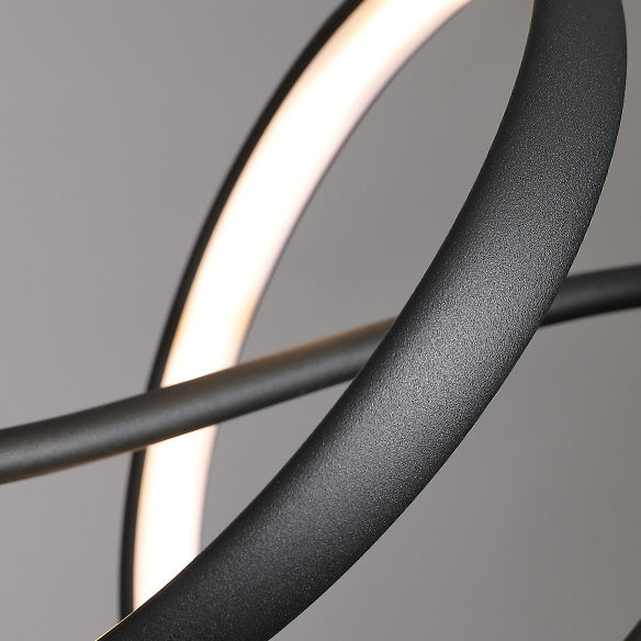 Contemporary Scandinavian LED Island Chandelier - Long Curve Acrylic Aluminum Design for Living Room Lighting