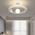 Modern Art Deco Kids Astronaut Planet Round Acrylic Iron LED Chandelier for Living Room, Unique Space-Themed Ceiling Light, Stylish Children's Room Lighting, Decorative LED Pendant Light, Fun Astronomy Lamp, Kids Room Decor, Contemporary Chandelier for Bo