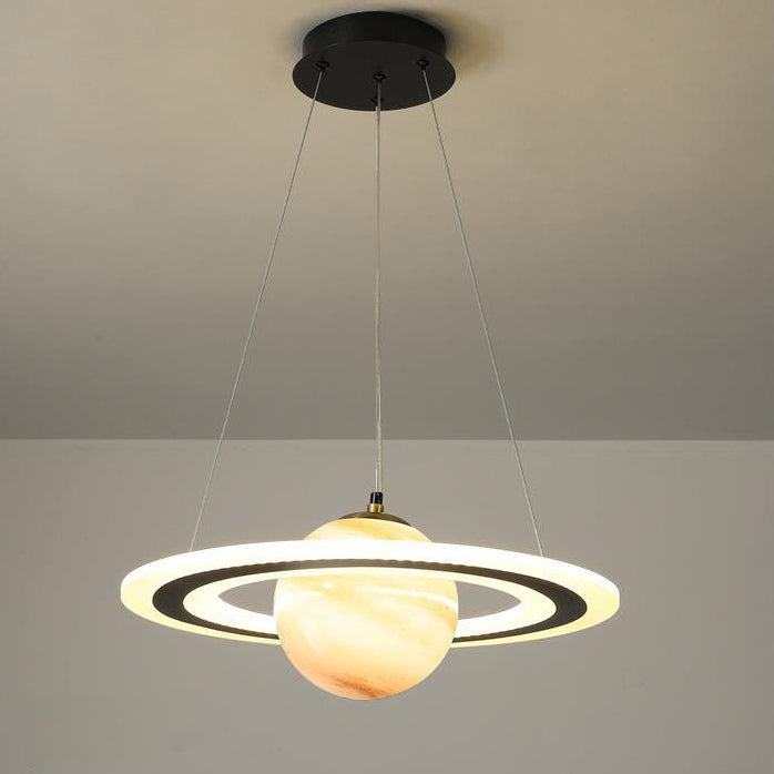 Modern Art Deco Kids Planet Spaceman LED Chandelier for Living Room
