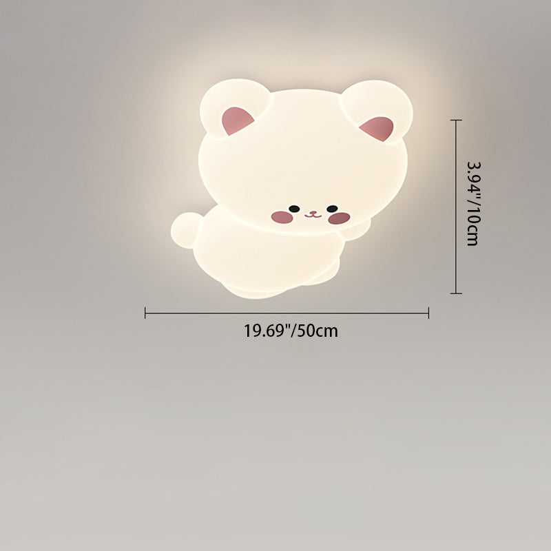 Modern Art Deco Koala Bear Kids Cartoon LED Flush Mount Ceiling Light for Bedroom, Stylish PE Iron Fixture, Cute Koala Design, Children's Room Lighting, Nursery Decor, Playroom Ceiling Light, Energy-Efficient Illumination, Unique Home Decor, Playful Bedro