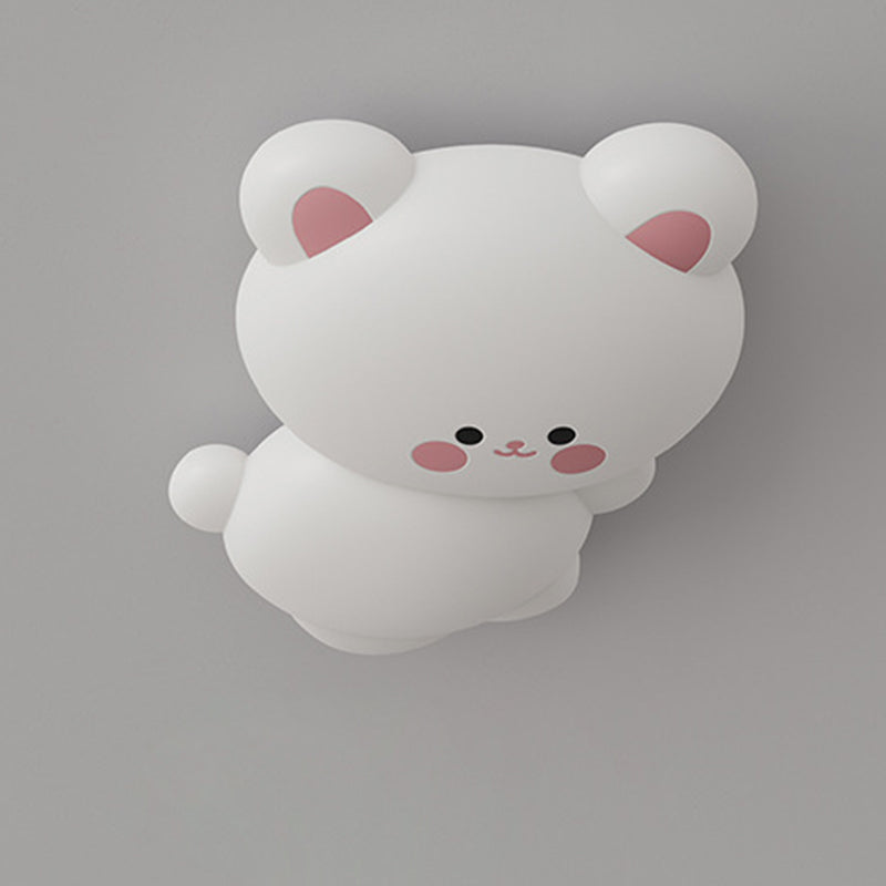 Modern Art Deco Koala Bear Kids Cartoon LED Flush Mount Ceiling Light for Bedroom, Stylish PE Iron Fixture, Cute Koala Design, Children's Room Lighting, Nursery Decor, Playroom Ceiling Light, Energy-Efficient Illumination, Unique Home Decor, Playful Bedro