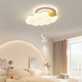 Modern Art Deco Kids Cloud Rainbow LED Ceiling Light - Flush Mount for Living Room