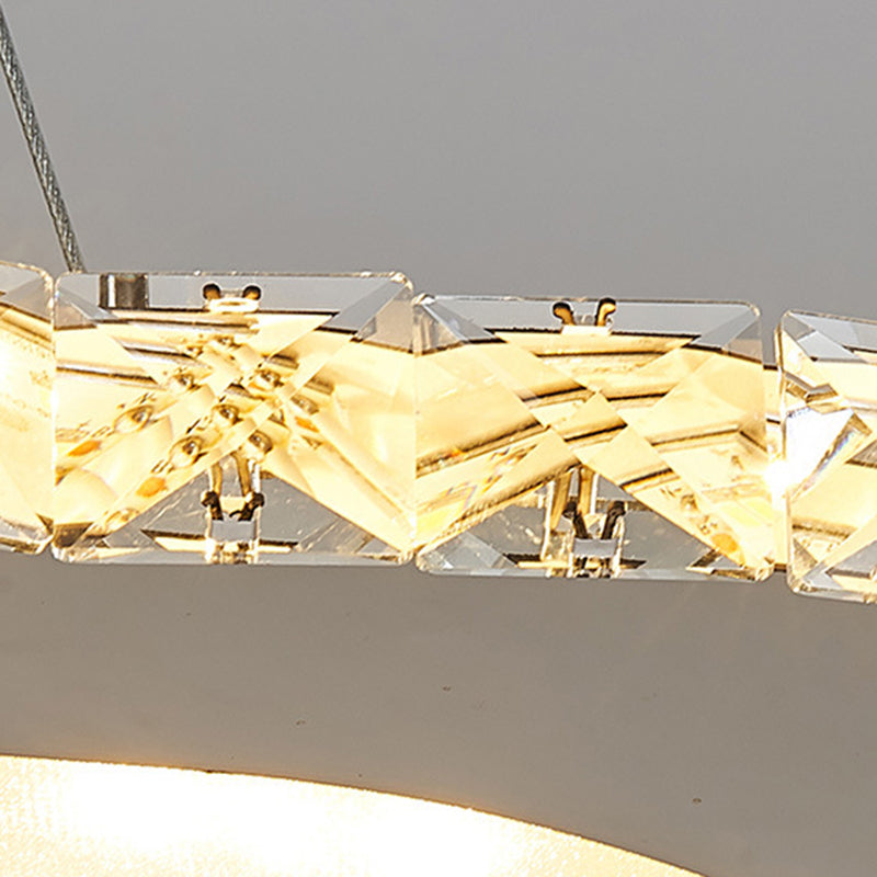 Modern Luxury Guitar Shape Crystal LED Chandelier for Living Room