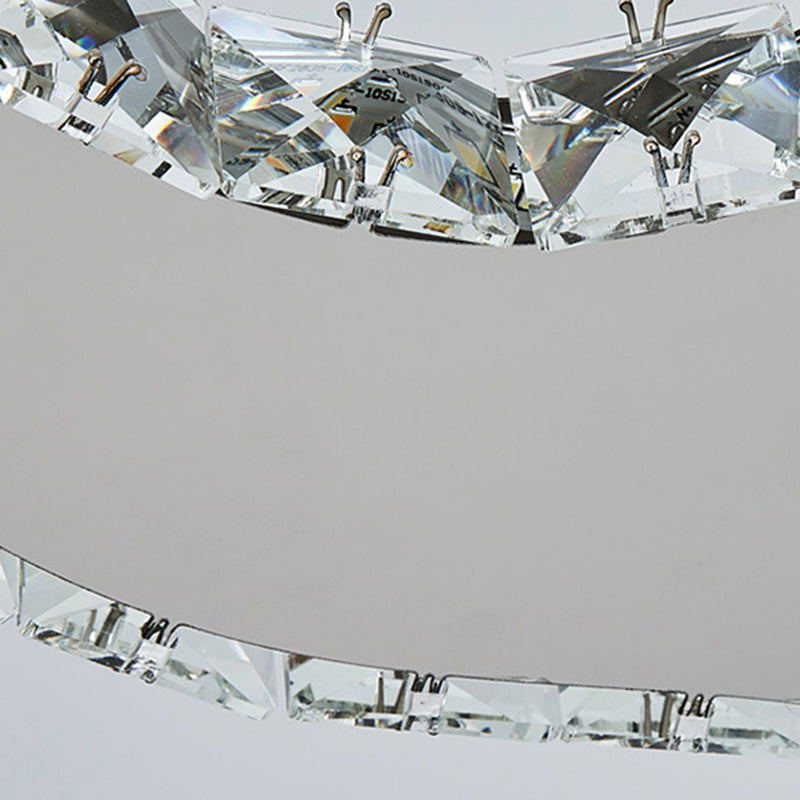 Modern Luxury Guitar Shape Crystal LED Chandelier for Living Room