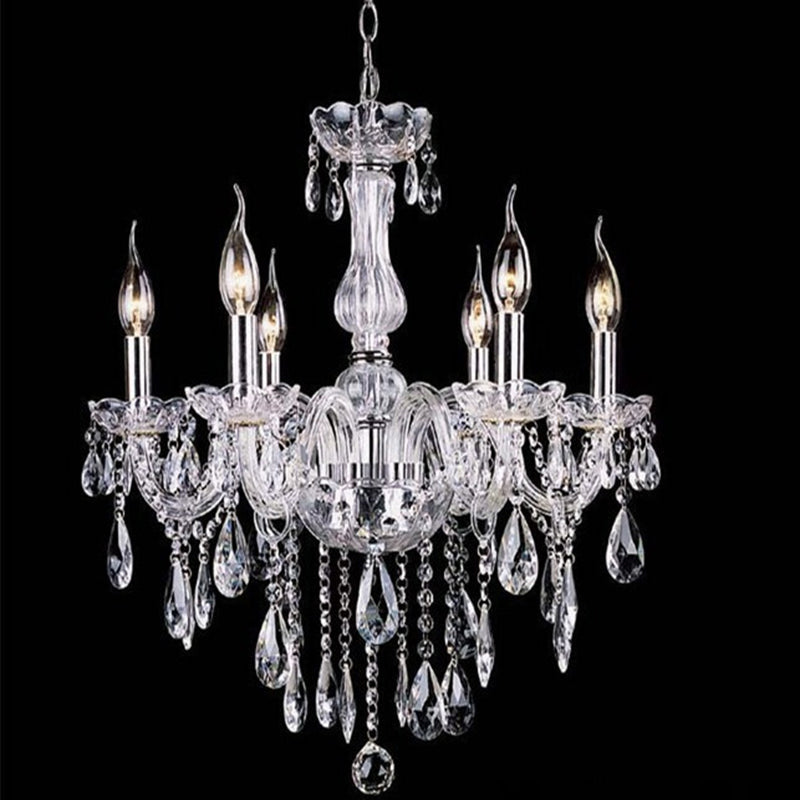 Scandinavian Branch Pendant Chandelier - 6-Light Crystal Glass & Metal 

Illuminate your living space with this contemporary Scandinavian-inspired chandelier. Featuring a stunning branch design, this 6-light pendant combines crystal glass and metal for a