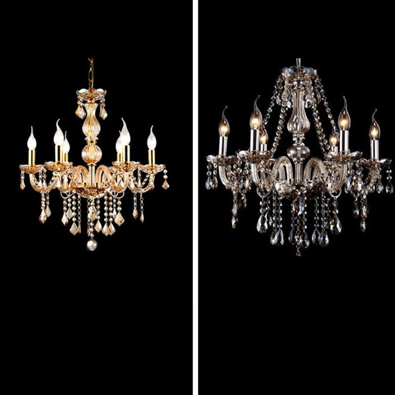Scandinavian Branch Pendant Chandelier - 6-Light Crystal Glass & Metal 

Illuminate your living space with this contemporary Scandinavian-inspired chandelier. Featuring a stunning branch design, this 6-light pendant combines crystal glass and metal for a