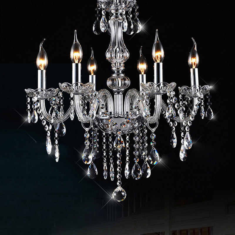 Scandinavian Branch Pendant Chandelier - 6-Light Crystal Glass & Metal 

Illuminate your living space with this contemporary Scandinavian-inspired chandelier. Featuring a stunning branch design, this 6-light pendant combines crystal glass and metal for a
