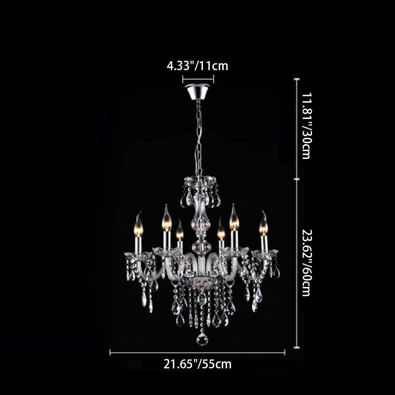 Scandinavian Branch Pendant Chandelier - 6-Light Crystal Glass & Metal 

Illuminate your living space with this contemporary Scandinavian-inspired chandelier. Featuring a stunning branch design, this 6-light pendant combines crystal glass and metal for a
