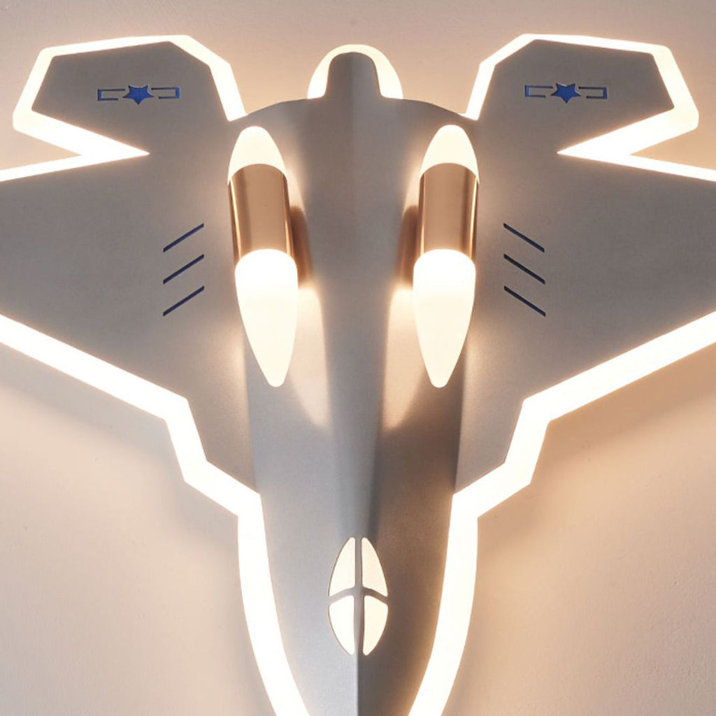 Modern Art Deco Kids Fighter Jets Airplanes Acrylic Iron LED Mount Ceiling Light Living Room Bedroom Decor Unique Children's Lighting Fixture Stylish Aviation Theme Illumination Kids Room Decor Ceiling Lamp Aviation Wall Art Decor Ceiling Lighting Design