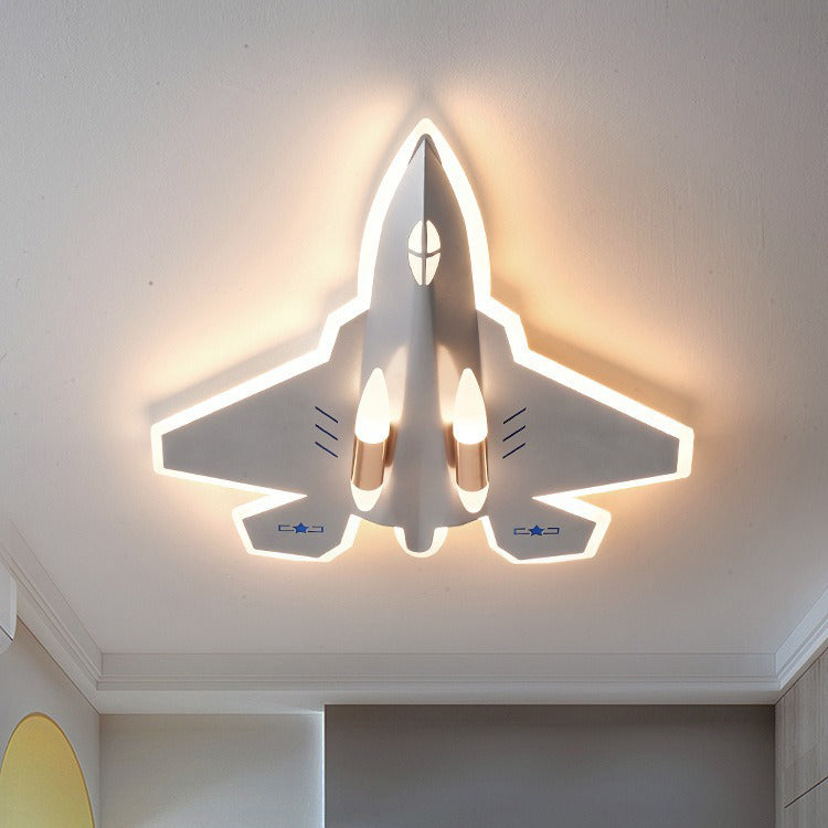 Modern Art Deco Kids Fighter Jets Airplanes Acrylic Iron LED Mount Ceiling Light Living Room Bedroom Decor Unique Children's Lighting Fixture Stylish Aviation Theme Illumination Kids Room Decor Ceiling Lamp Aviation Wall Art Decor Ceiling Lighting Design