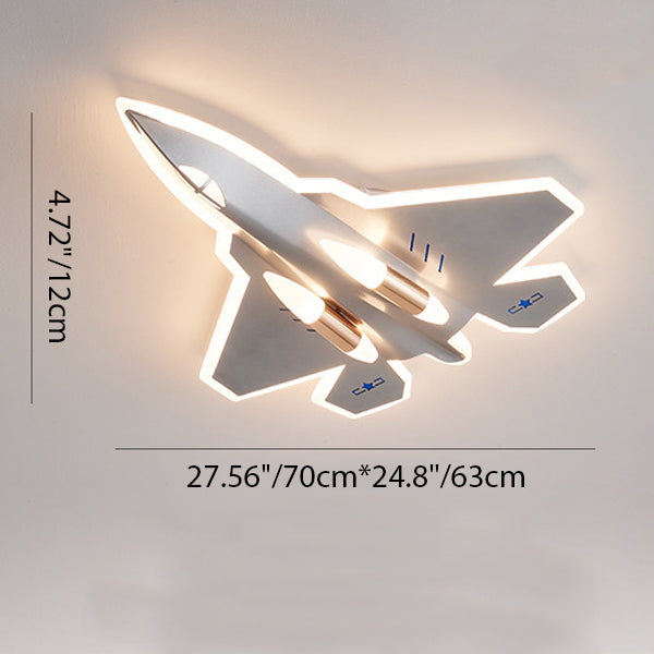 Modern Art Deco Kids Fighter Jets Airplanes Acrylic Iron LED Mount Ceiling Light Living Room Bedroom Decor Unique Children's Lighting Fixture Stylish Aviation Theme Illumination Kids Room Decor Ceiling Lamp Aviation Wall Art Decor Ceiling Lighting Design