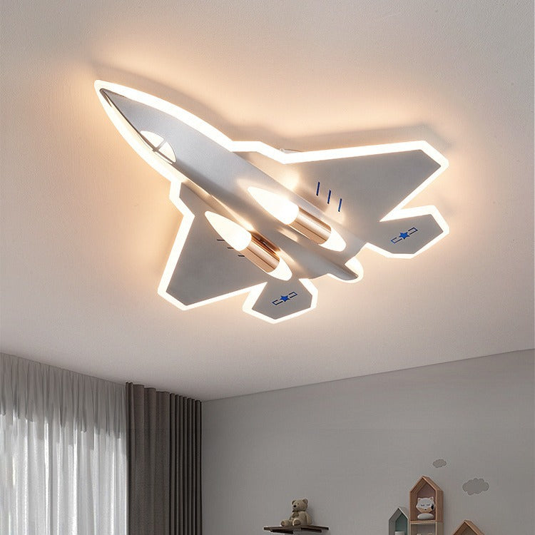 Modern Art Deco Kids Fighter Jets Airplanes Acrylic Iron LED Mount Ceiling Light Living Room Bedroom Decor Unique Children's Lighting Fixture Stylish Aviation Theme Illumination Kids Room Decor Ceiling Lamp Aviation Wall Art Decor Ceiling Lighting Design